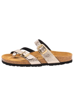 Slip-on sandaler - gold-coloured