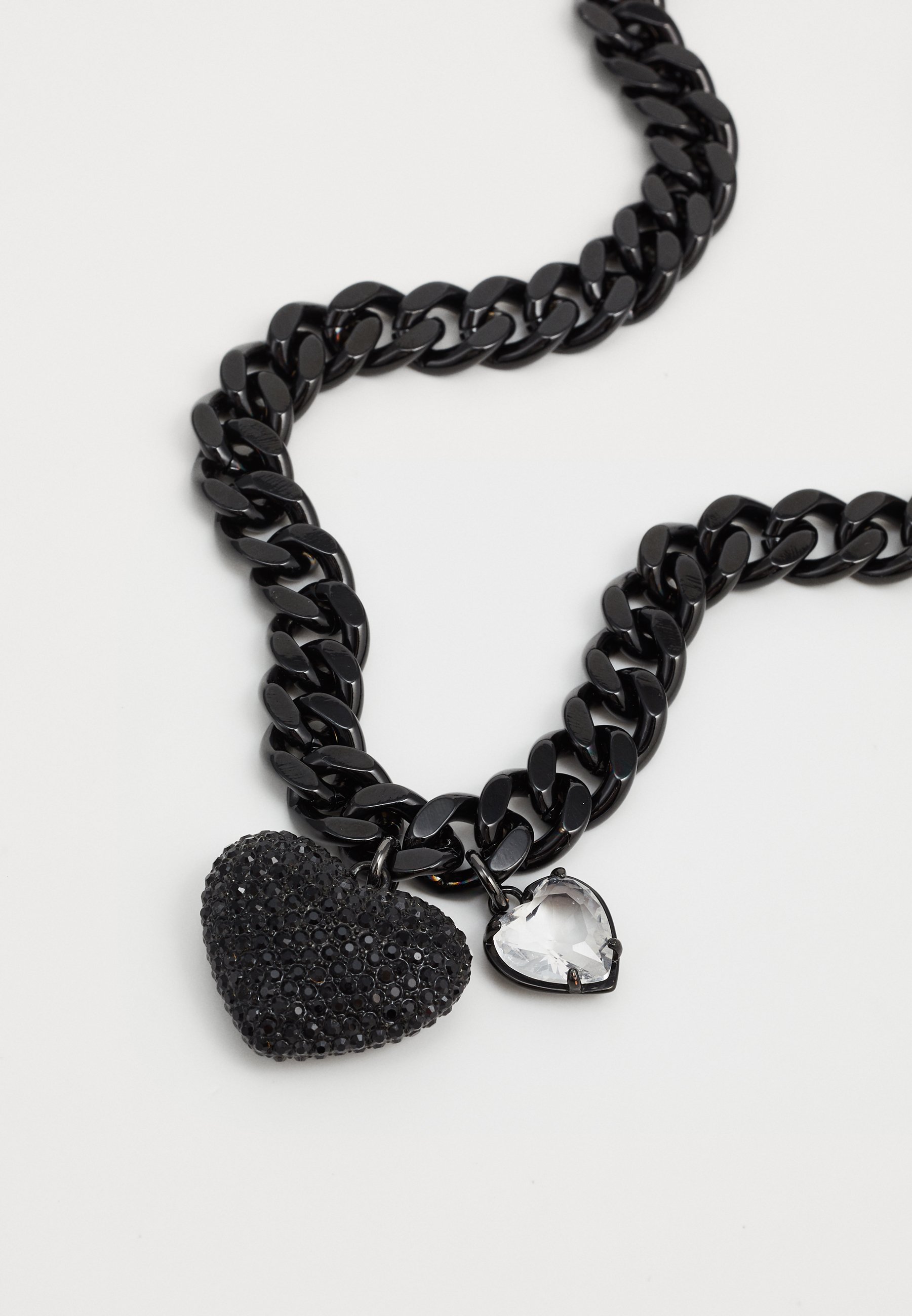 MARC JACOBS HEART BALLOON PAVE NECKLACE - Necklace - black