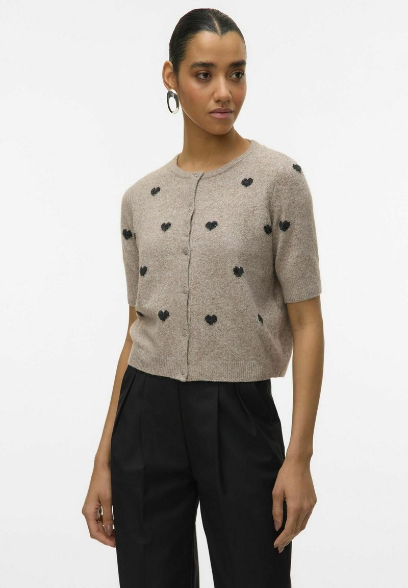 Vero Moda VMDOFFY INTARSIA O-NCK NOOS - Ζακέτα - moon rock