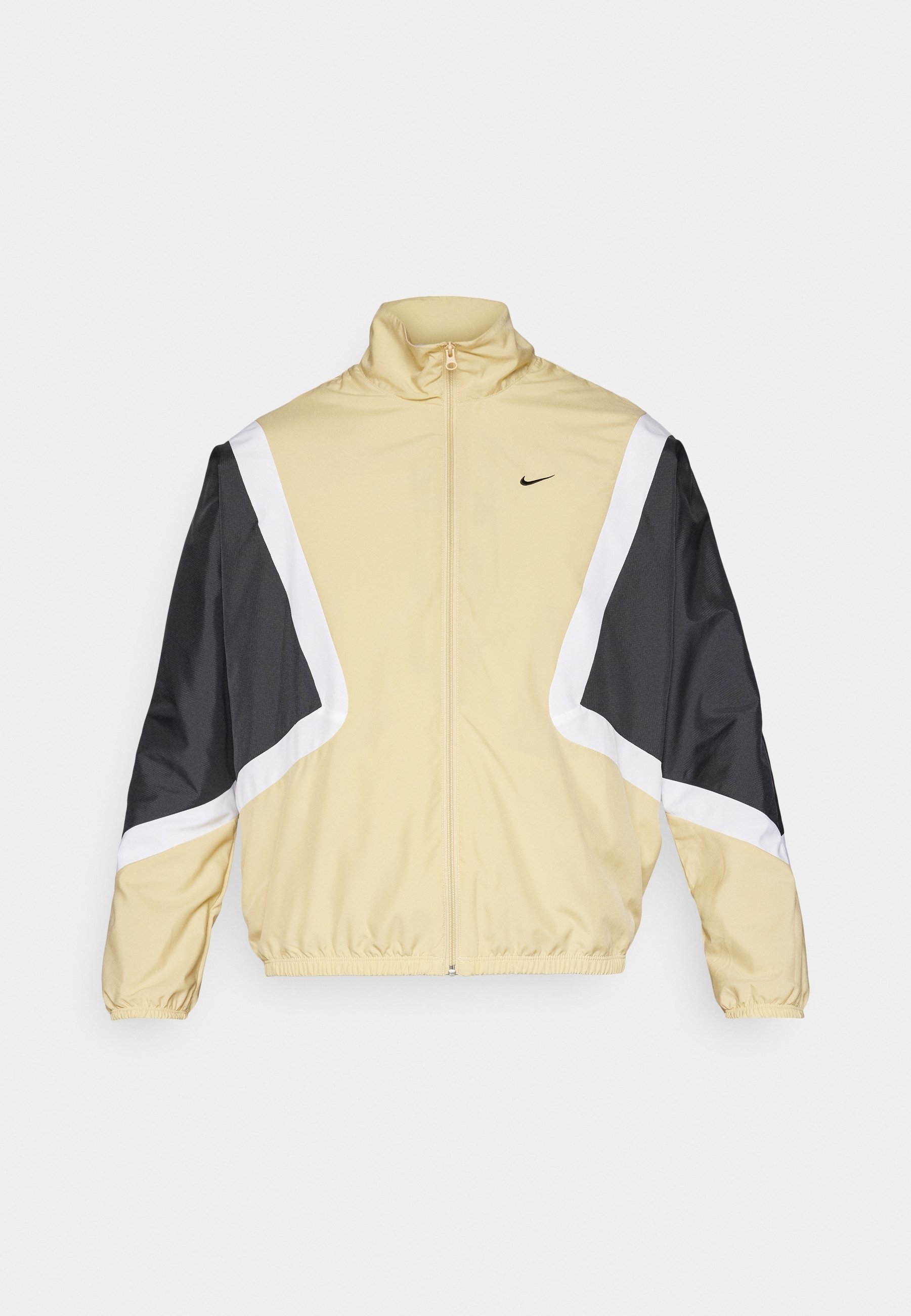 white and gold nike windbreaker