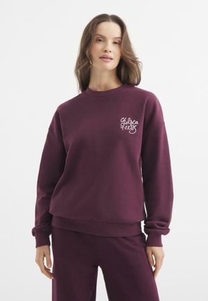 SWIRLY LOGO - Sweatshirt - bordeaux