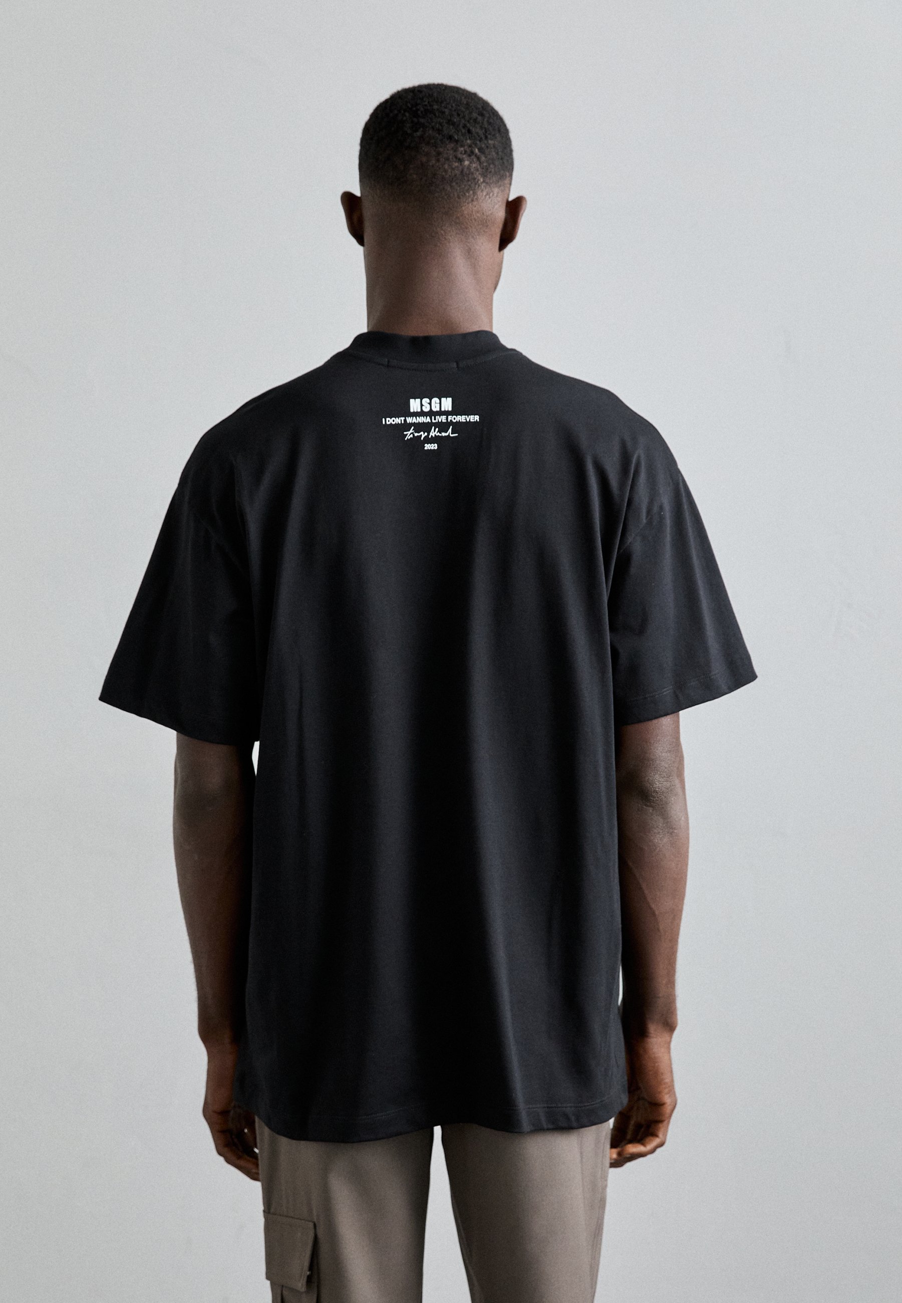 MSGM Print T-shirt - black - Zalando.co.uk