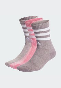 adidas Performance UNISEX 3 PACK - Calze sportive - pulse magenta   preloved fig   grey two