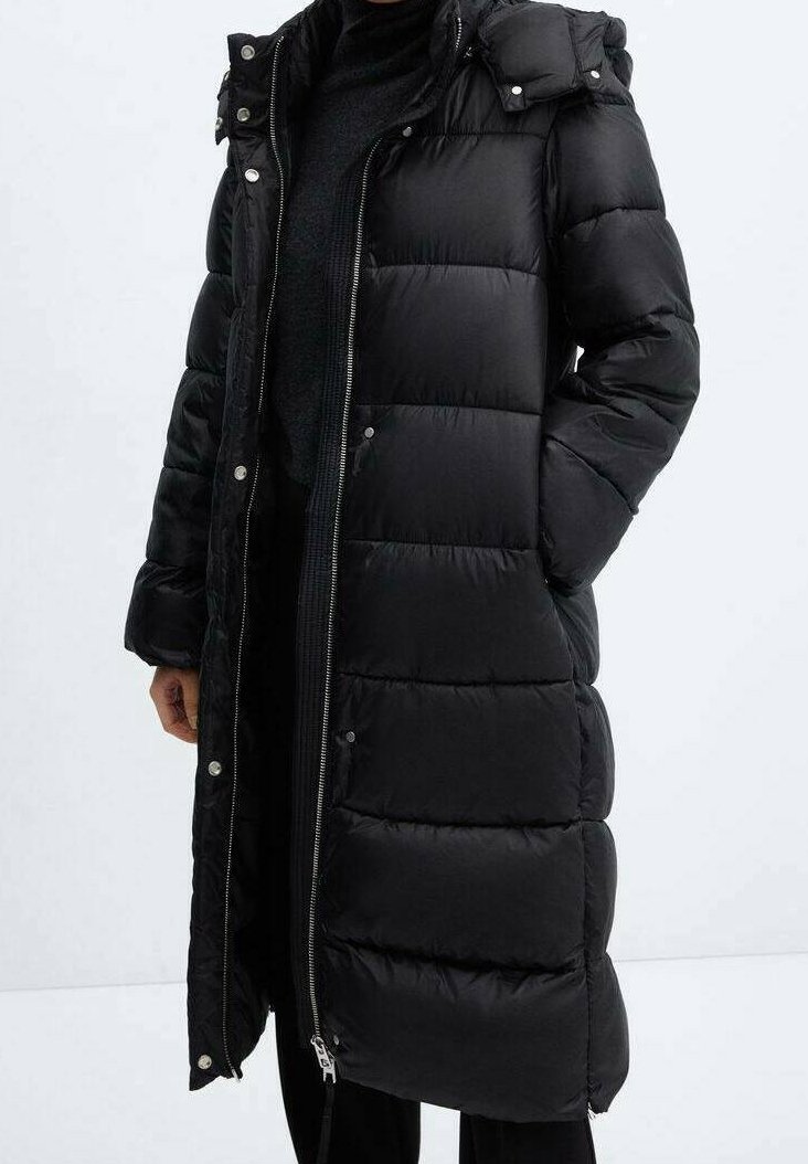 Mango Abrigo de invierno - black