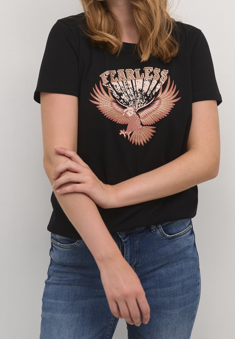 Culture T-shirt med print - black