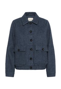 Cream Leichte Jacke - navy herringbone