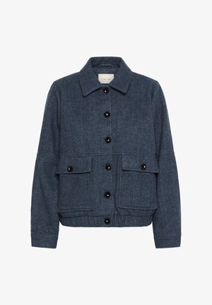 Cream Summer jacket - navy herringbone