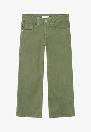 NKFROSE WIDE TWI-TP - Calças de ganga à boca de sino - deep lichen green
