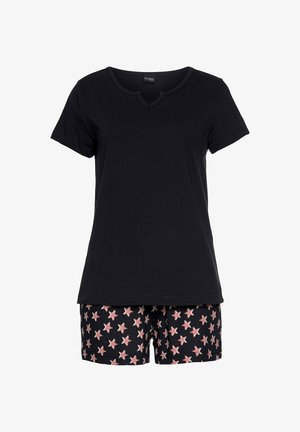 LASCANA, LASCANA SHORTY SET - Pyjama set - schwarz bordeaux