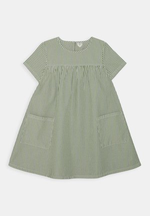 DRESS - Denní šaty - green/white