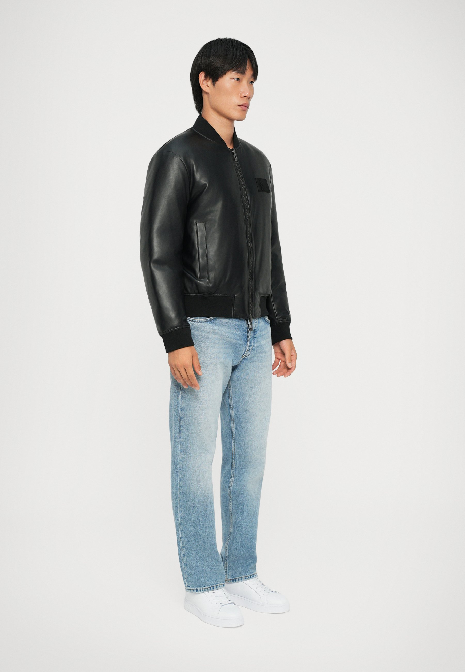 Armani Exchange Faux leather jacket - black - Zalando.ie