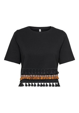 ONLY ONLFILIPPA LIFE TASSEL  - Print T-shirt - black