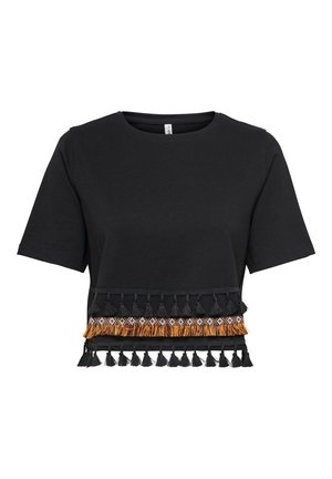 ONLFILIPPA TASSEL - T-shirt con stampa - black