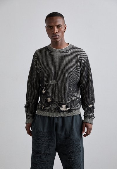 MM6 Maison Margiela REVERSIBLE CREWNECK - Vesta - black/beige