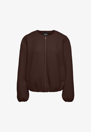 ONLY, STYLISCHE JACKE MIT REISSVERSCHLUSS UND WEITEM SCHNITT - Sweat zippé - coffee bean