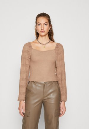 Pieces PCJASMIN - Μπλούζα - brown