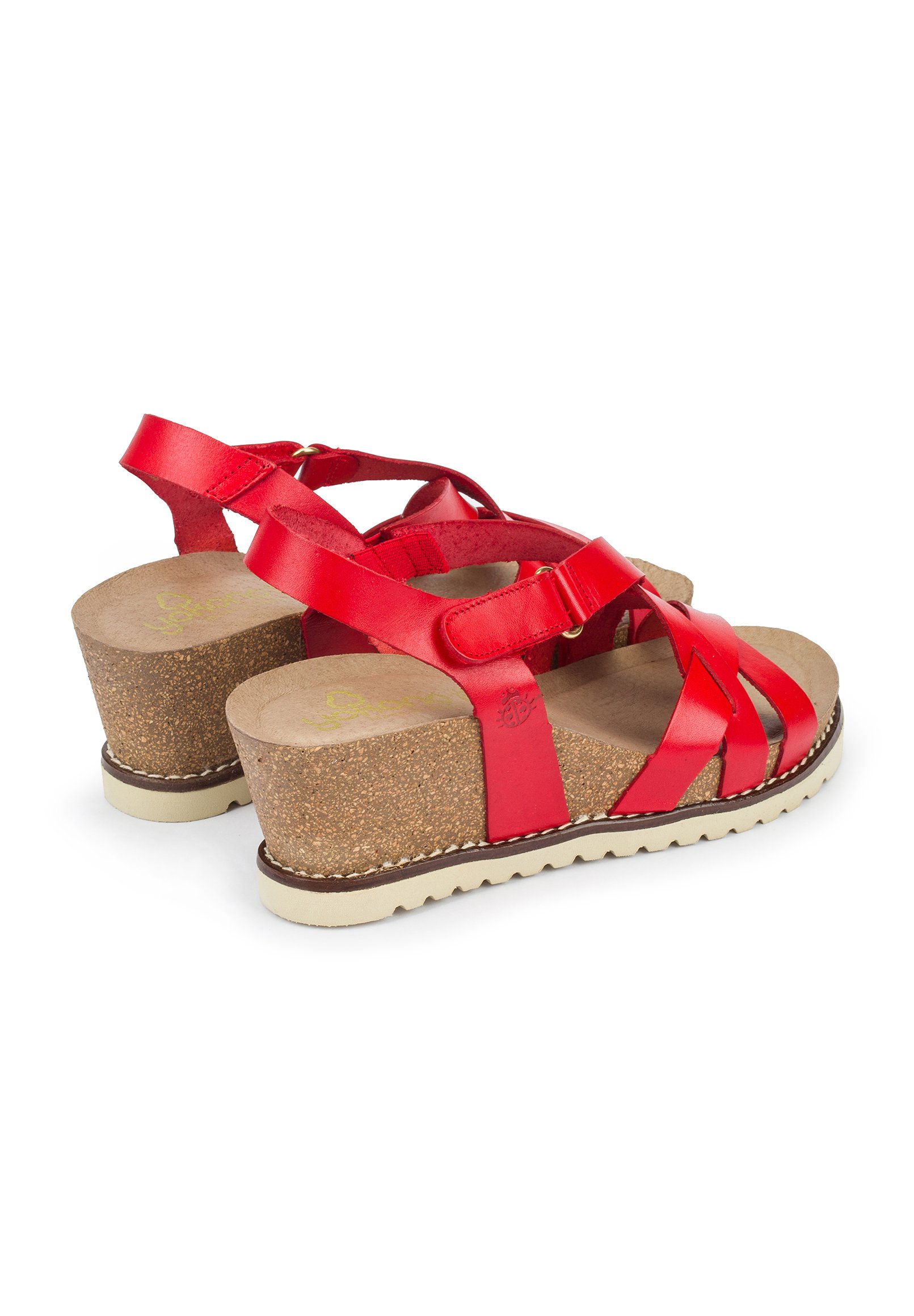 Sandalias Yokono piel rojo