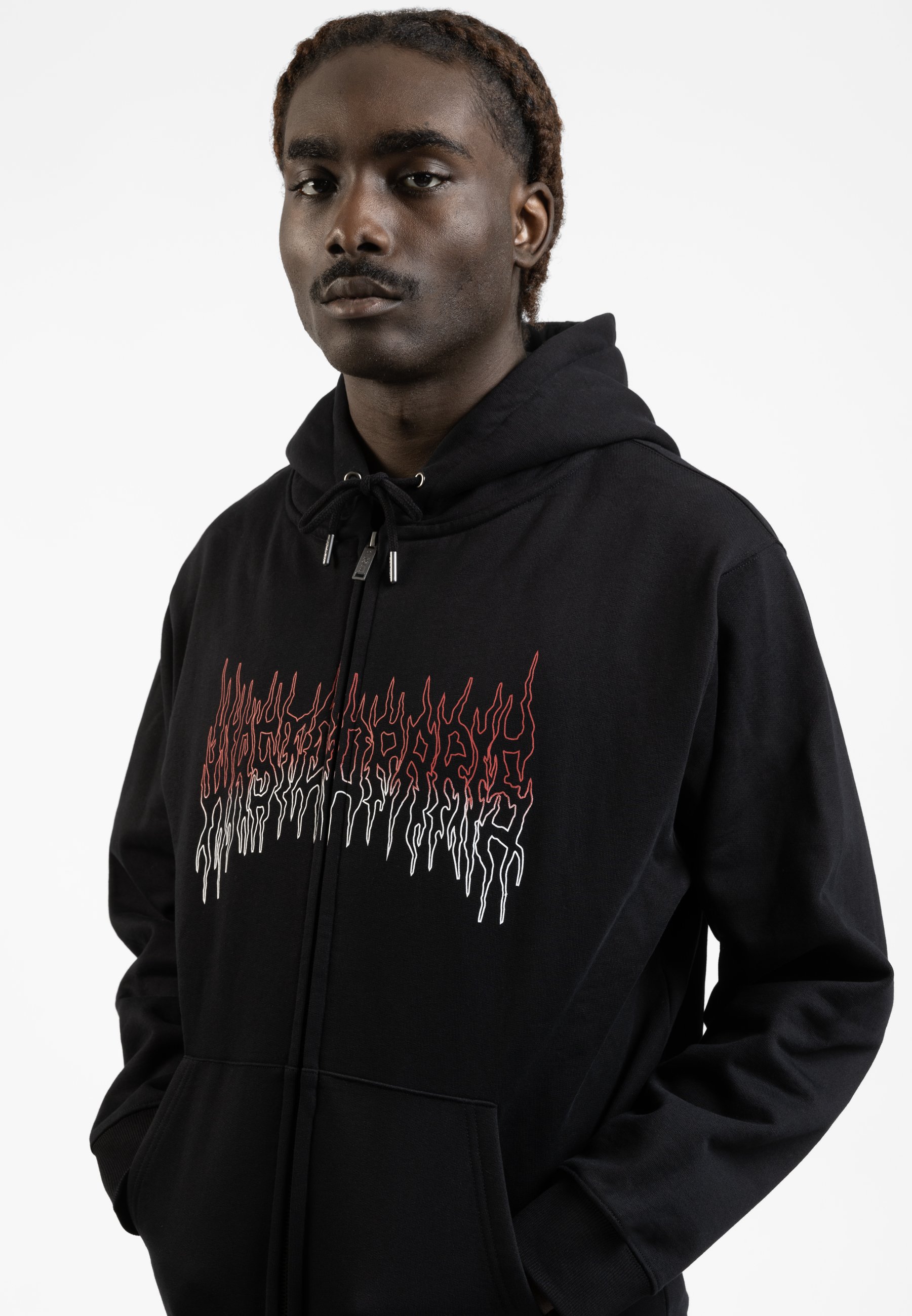 Wasted Paris UNISEX TORMENT ZIP HOODIE - Zip-up sweatshirt - black