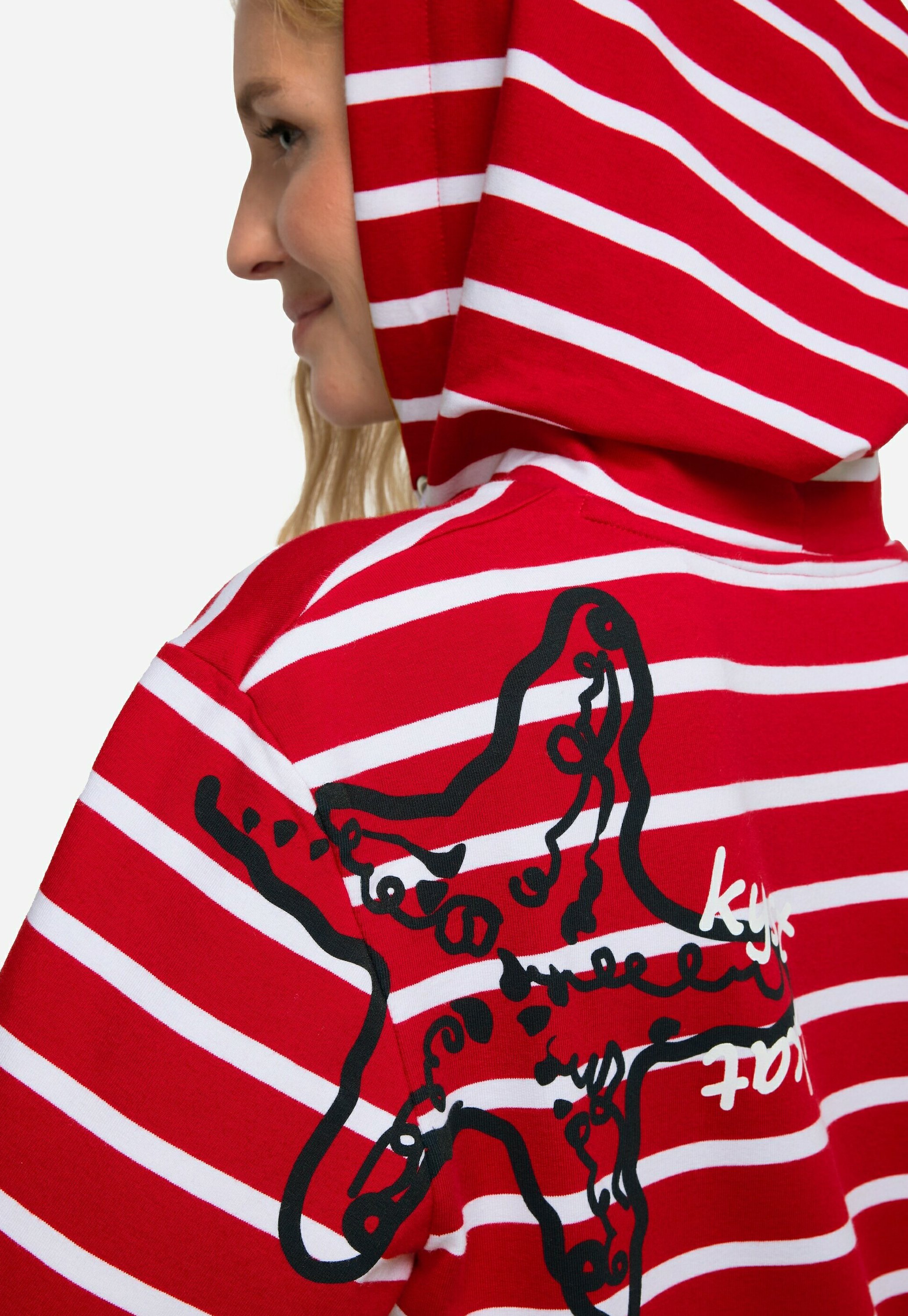 希少⭐️RRL Striped Hoodie with Red Lining M SWEATERS ATCS Despair Hoodie Red/Black - Clothing - Atticus Clothing