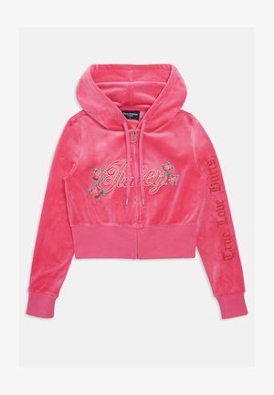 Juicy Couture ROSE MARISSA - Majica s kapuljačom i patentnim zatvaračem - hot pink