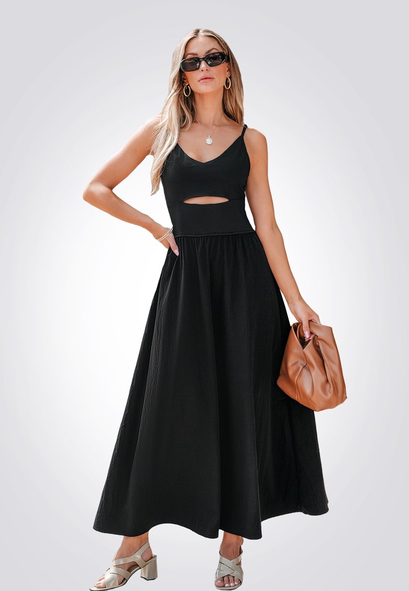 Cupshe ONYX CUTOUT  - Maxi šaty - black