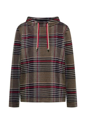 Cecil, LANGARM SHIRT MIT FUNNEL NECK UND MUSTER - T-shirt à manches longues - dark toffee brown