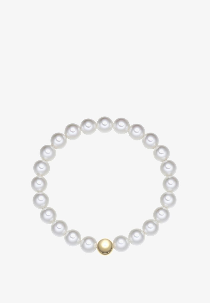 Teemantkäevõru, mis sisaldab valgeid sfäärilisi pärleid, mille pind on sile, ning mille keskel on üks kuldne helmeke.