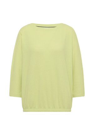Cecil, 3/4-SLEEVE SHIRT WITH WAFFLE TEXTURE - Maglietta a manica lunga - citrin green