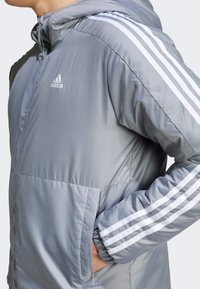 adidas Sportswear ESSENTIALS 3-STRIPES INSULATED HOODED - Zimní bunda - grey