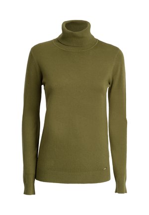 INFLUENCER, INFLUENCER PULLOVER TURTLENECK BASIC LINE PULL - Strickpullover - olive