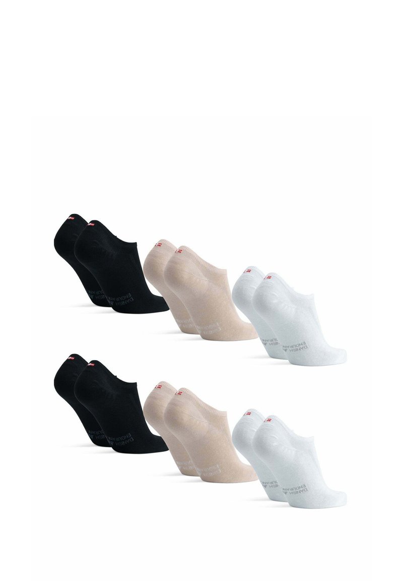 Danish Endurance 6-PACK Trainer socks beige black white/beige