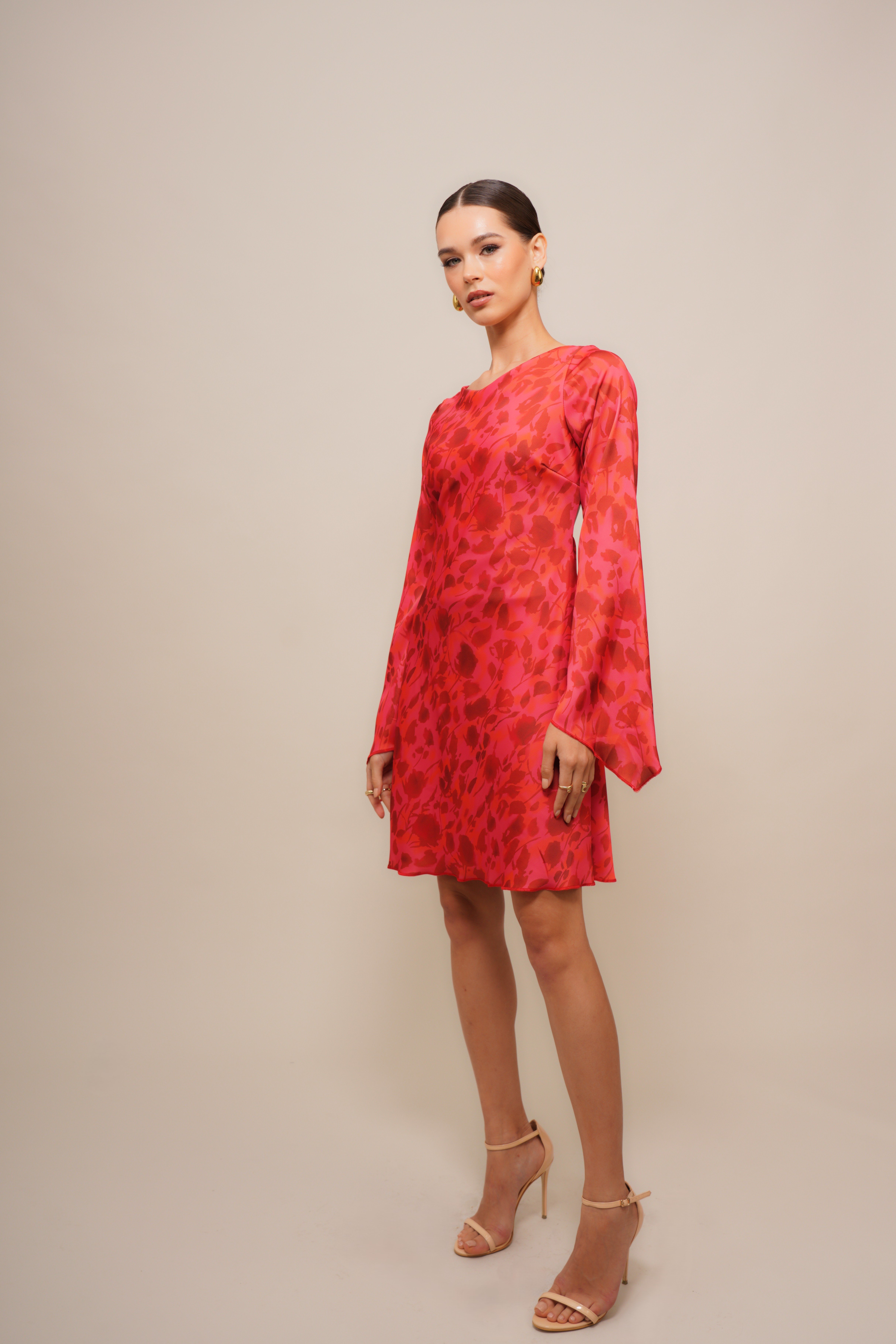 LATH.PIN Vestito Donna Off Shoulder Con Maniche A Volant - Tubino Elegante Per Cocktail E Spiaggia