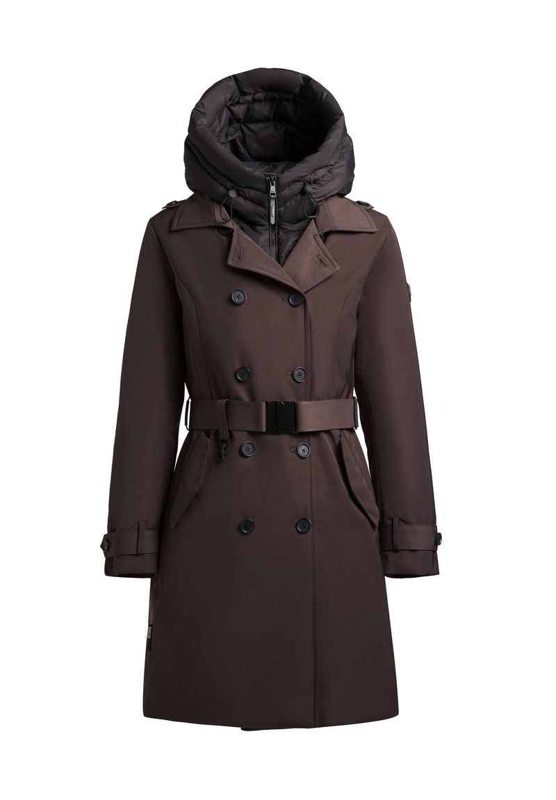 khujo Trenchcoat donkerpaars
