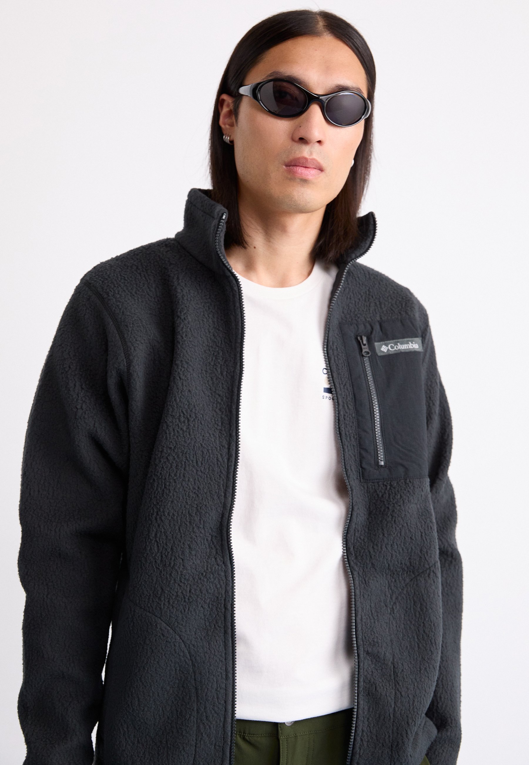 Columbia JASPER RIDGE PEBBLED FULL ZIP - Fleece jacket - black