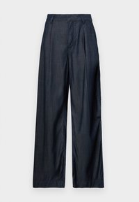 FLUID WIDE LEG PANTS - Wide Leg - dark blue denim