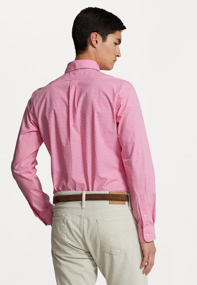 Polo Ralph Lauren CUSTOM FIT GINGHAM STRETCH POPLIN SHIRT - Ing - resort rose/white