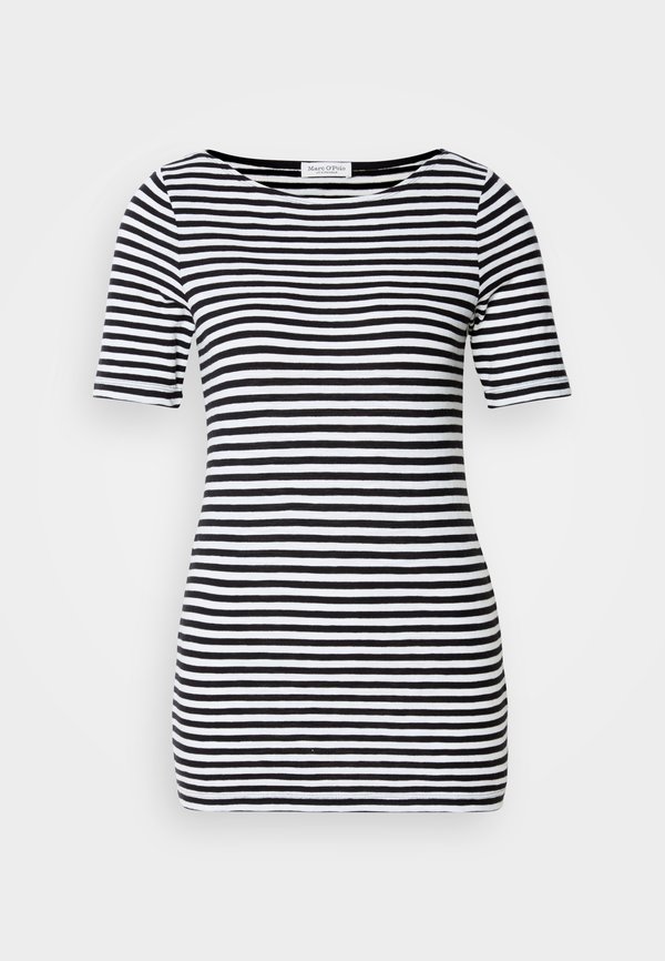 SHORT SLEEVE BOAT NECK STRIPED - Print T-shirt3