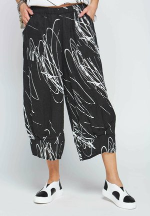 WITH AN AUTHORS DOODLES DESIGN - Pantalones - black