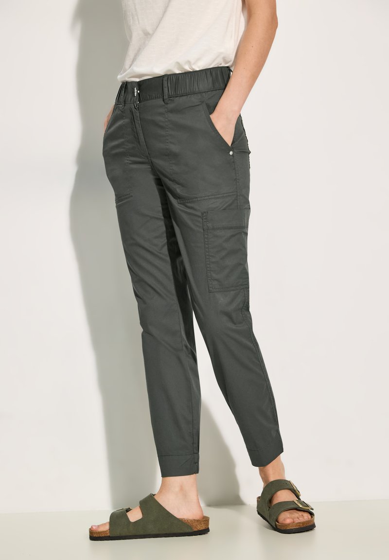 Cecil UTILITY IM CASUAL FIT - Tygbyxor - grün