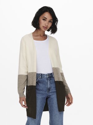 ONLY, ONLQUEEN LONG CARDIGAN - Kardigán - whitecap gray/woodsmoke melange/chic
