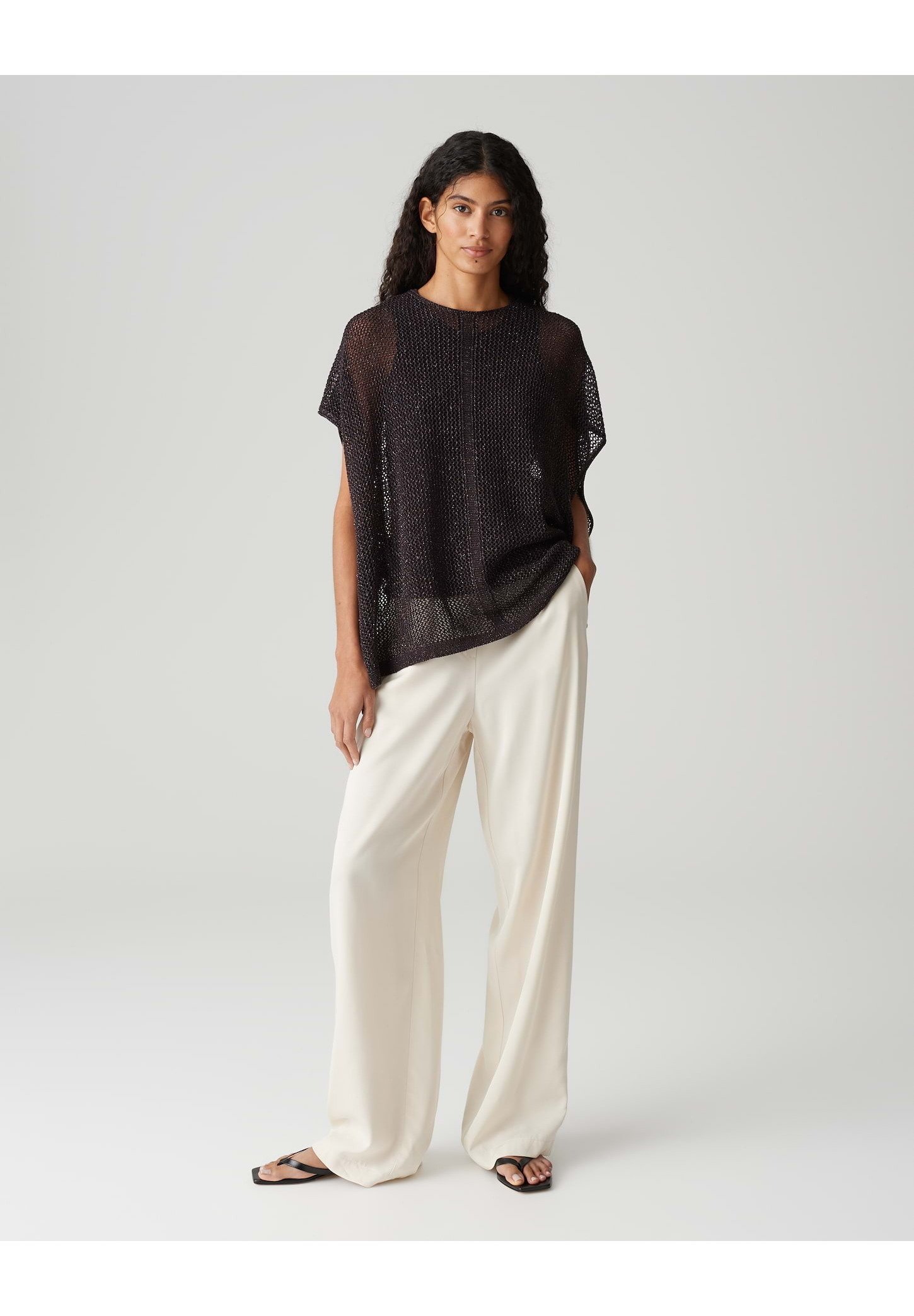 Next SHEER EMBROIDERED LONGLINE KIMONO - Summer jacket