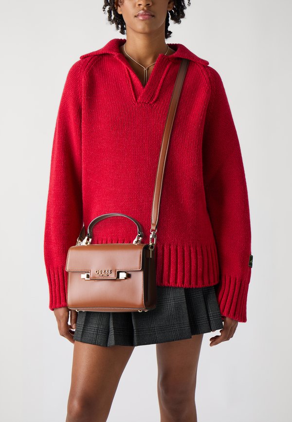 ECO ALDITH MINI TOP HNDLE FLAP - Handbag - cognac