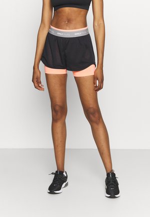 ONPMALIA LOOSE TRAIN SHORTS - Pantalón corto de deporte - neon orange/blue graphite