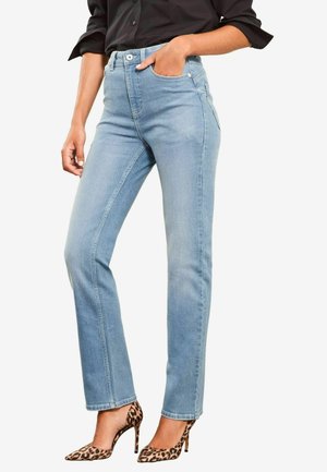 Lipsy HIGH WAIST - Džíny Straight Fit - mid wash blue