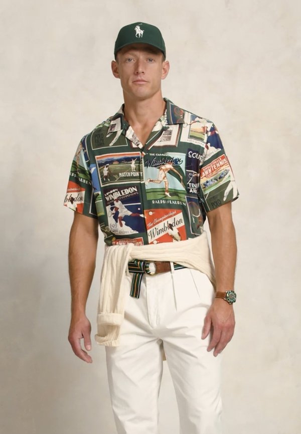 WIMBLEDON POSTER PRINT CAMP SHIRT UNISEX - Button-down blouse3