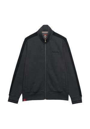 Superdry & Co, SUPERDRY SATIN APPLIQUE TRACK TOP.. - Sweatjakke - charcoal marl