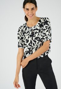 Damart Blusa - blanc cassé feuillage