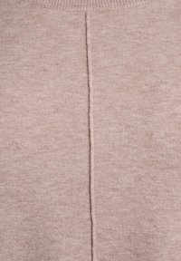 Light pink ribbed knit sweater featuring a central seam down the back. The texture appears soft with a subtle heathered pattern.