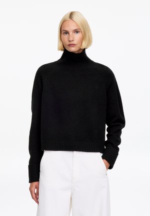 ARKET, ROLL-NECK WOOL JUMPER - Pullover - black