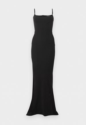 WASHED SLIP DRESS - Robe longue - black